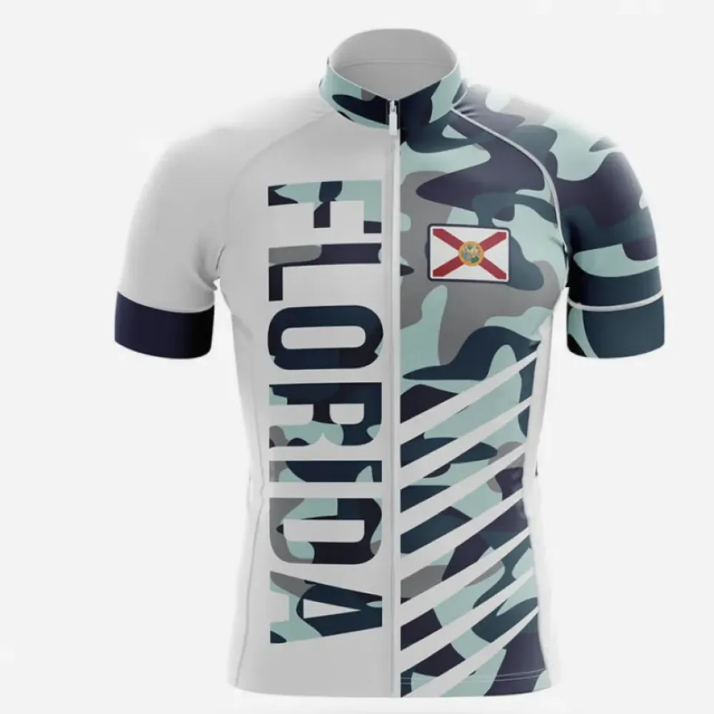 Florida S31 Cycling Jersey Camouflage Navy/White/Grey