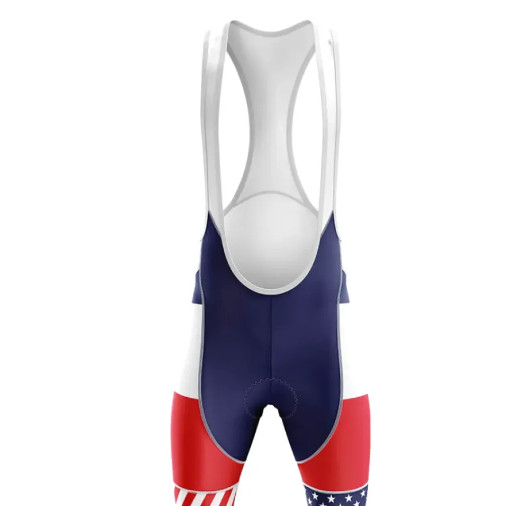Washington V5 Cycling Bibs American Flag Navy/Red/White