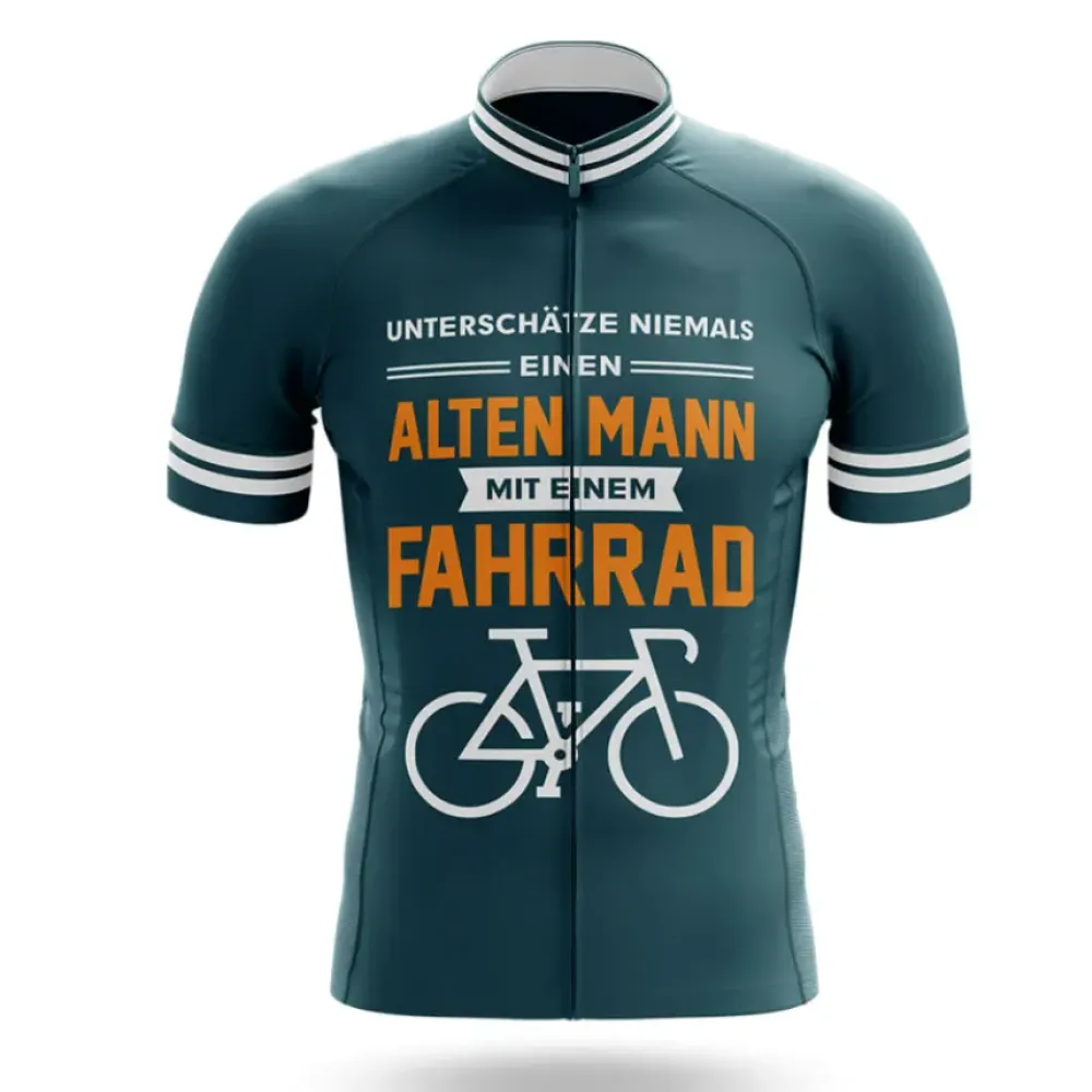 Old Man Cycling Jersey Motiv Navy/White/Grey