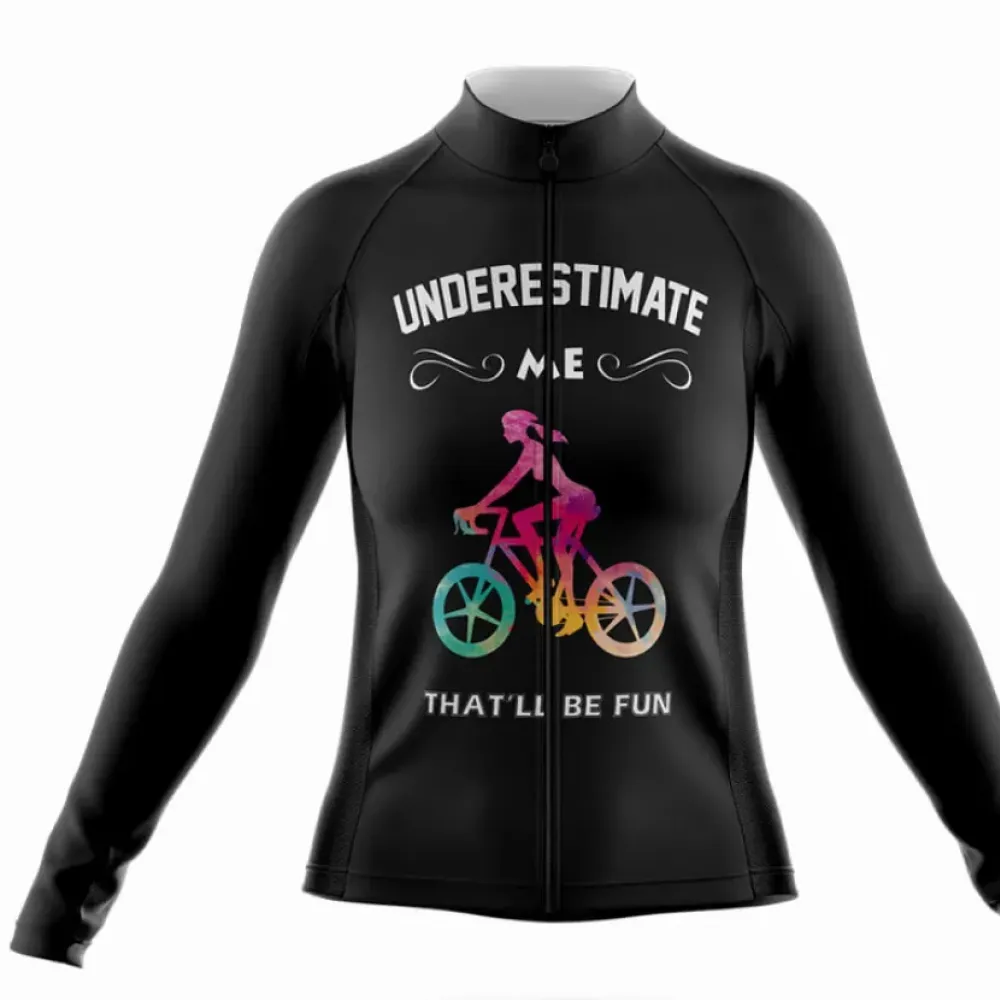 Cycling Jersey That'll Be Fun Black/Purple/White
