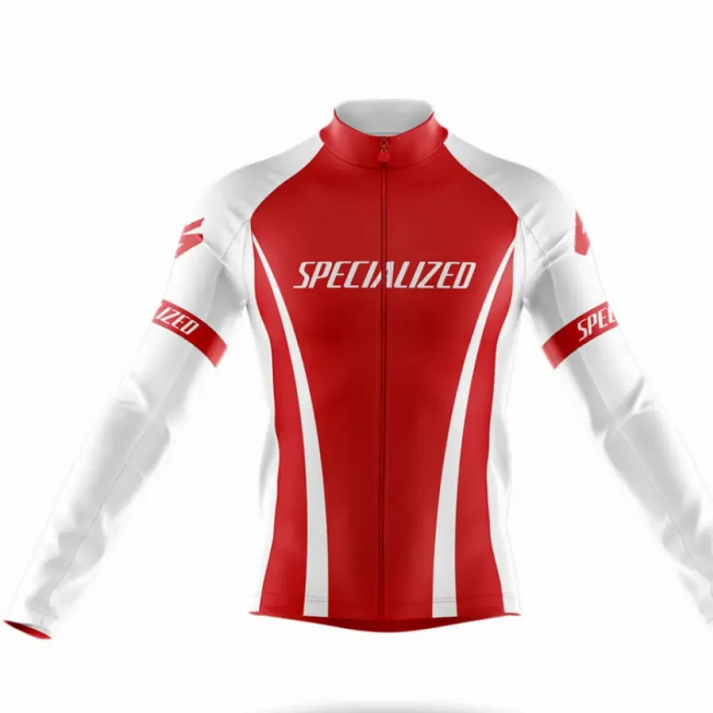 Specialized Long Sleeve Cycling Jersey Red/White/Black