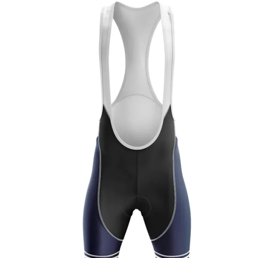 V5 Cycling Bibs Comfortable Navy/White/Silver