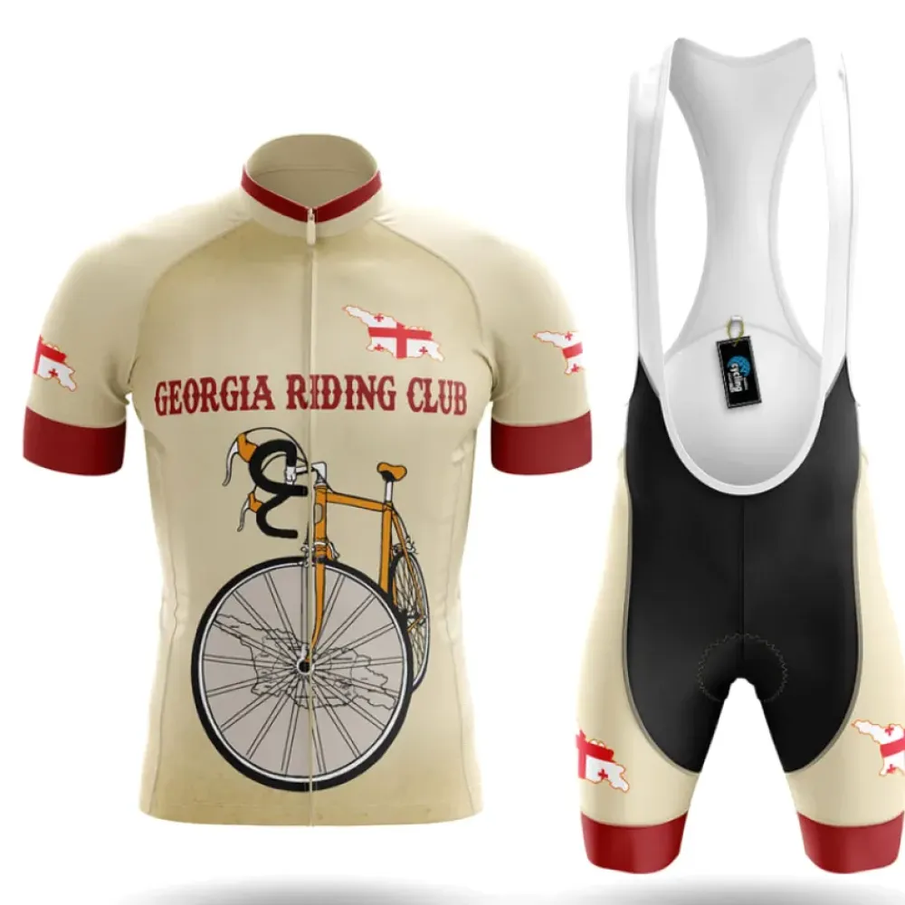Georgia Riding Club Cycling Kit Full Set Vintage Style Beige/Red/Black