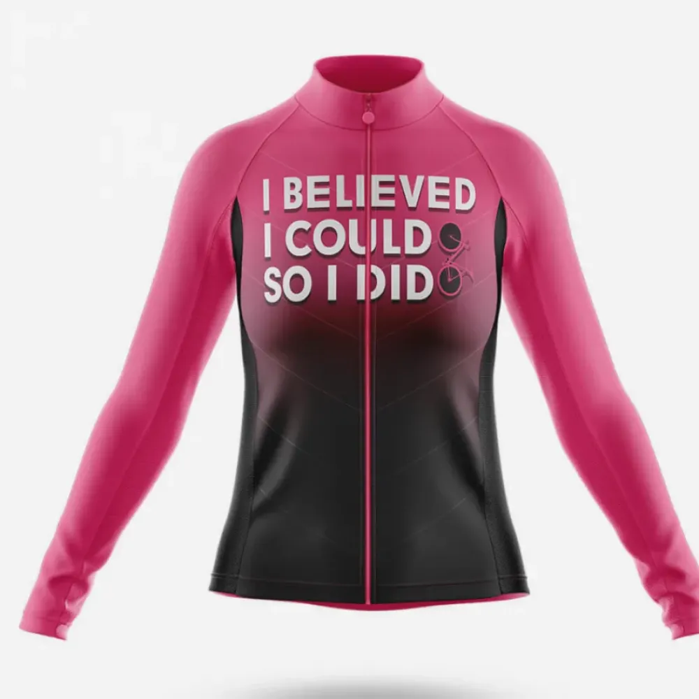 So I Did Women Long Sleeve Cycling Jersey Pink/Black/Fuchsia