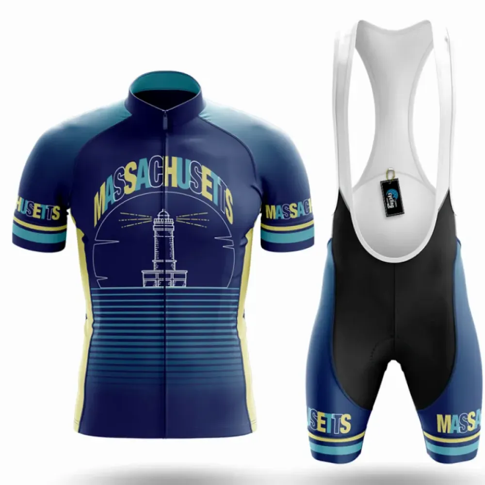 Massachusetts Symbol Cycling Kit Full Set Navy/Yellow/Blue