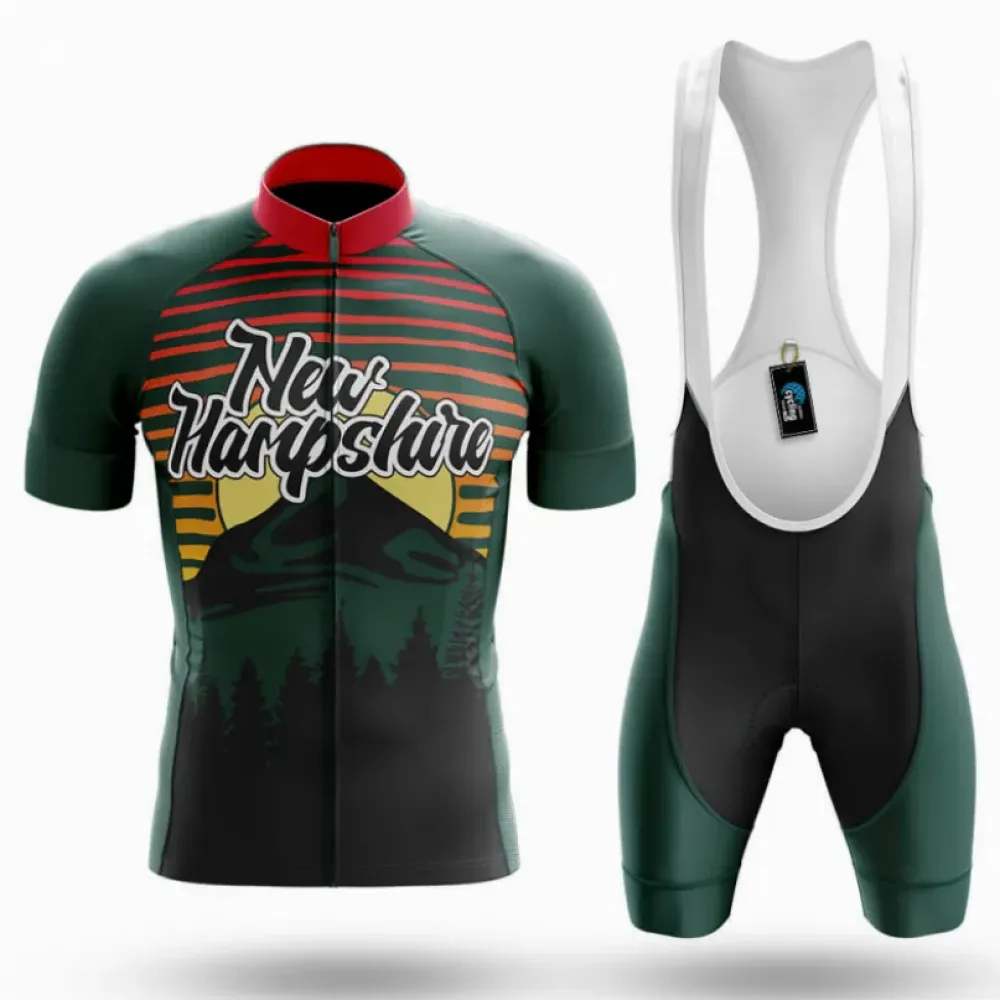 New Hampshire Symbol Cycling Kit Full Set Mountain Green/Red/Black