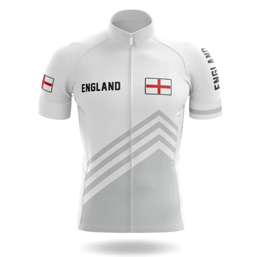 England S5 White Cycling Jersey //