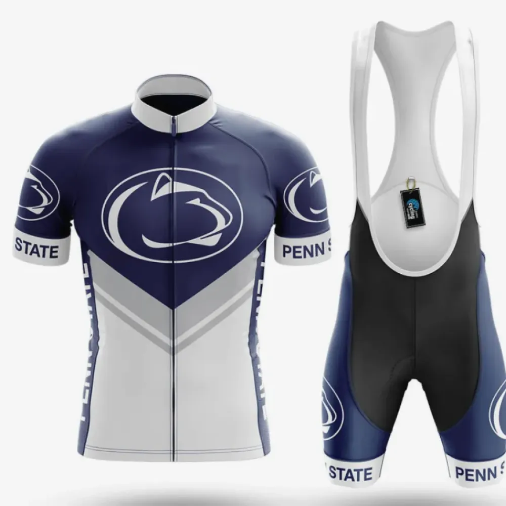 Pennsylvania State University Cycling Kit Full Set Ver.3 Navy/White/Blue