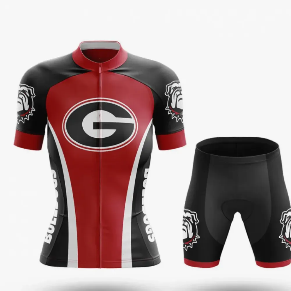 Georgia Bulldogs Women's Cycling Kit Full Set Red/Black/White
