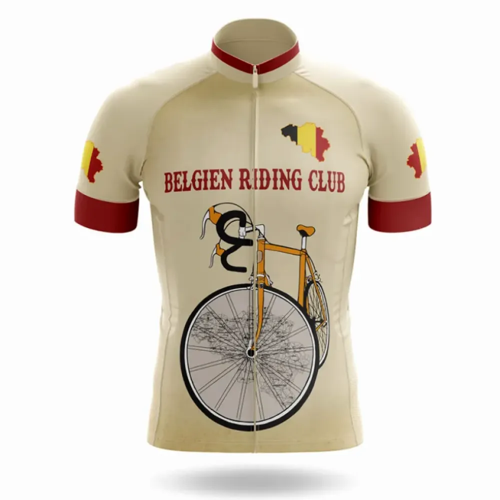 Belgien Riding Club Vintage Bicycle Beige/Burgundy/Yellow