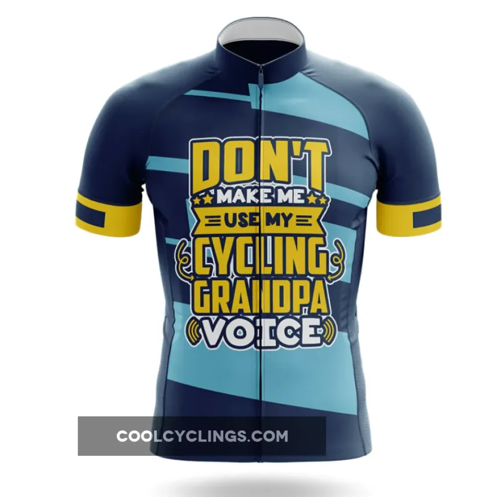 Cycling Grandpa Voice Jersey Navy/Light Blue/Gold