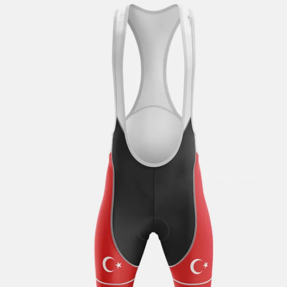 Turkey V4 Cycling Bibs Turkish Flag Red/Black/White