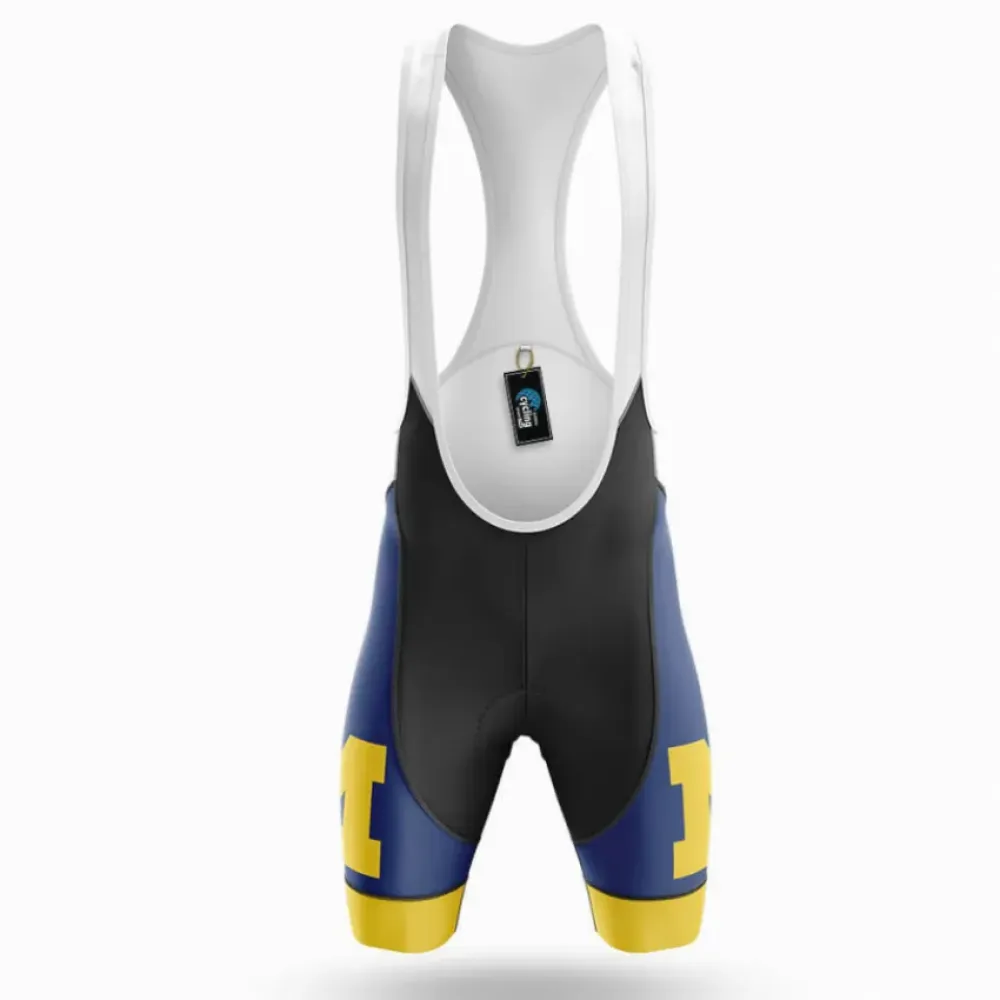 Cycling Bibs Go Blue Navy/Yellow/White