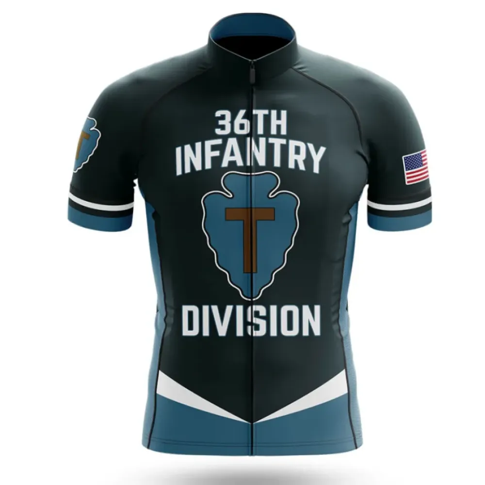 36th Infantry Division Cycling Jersey Navy/Teal/White