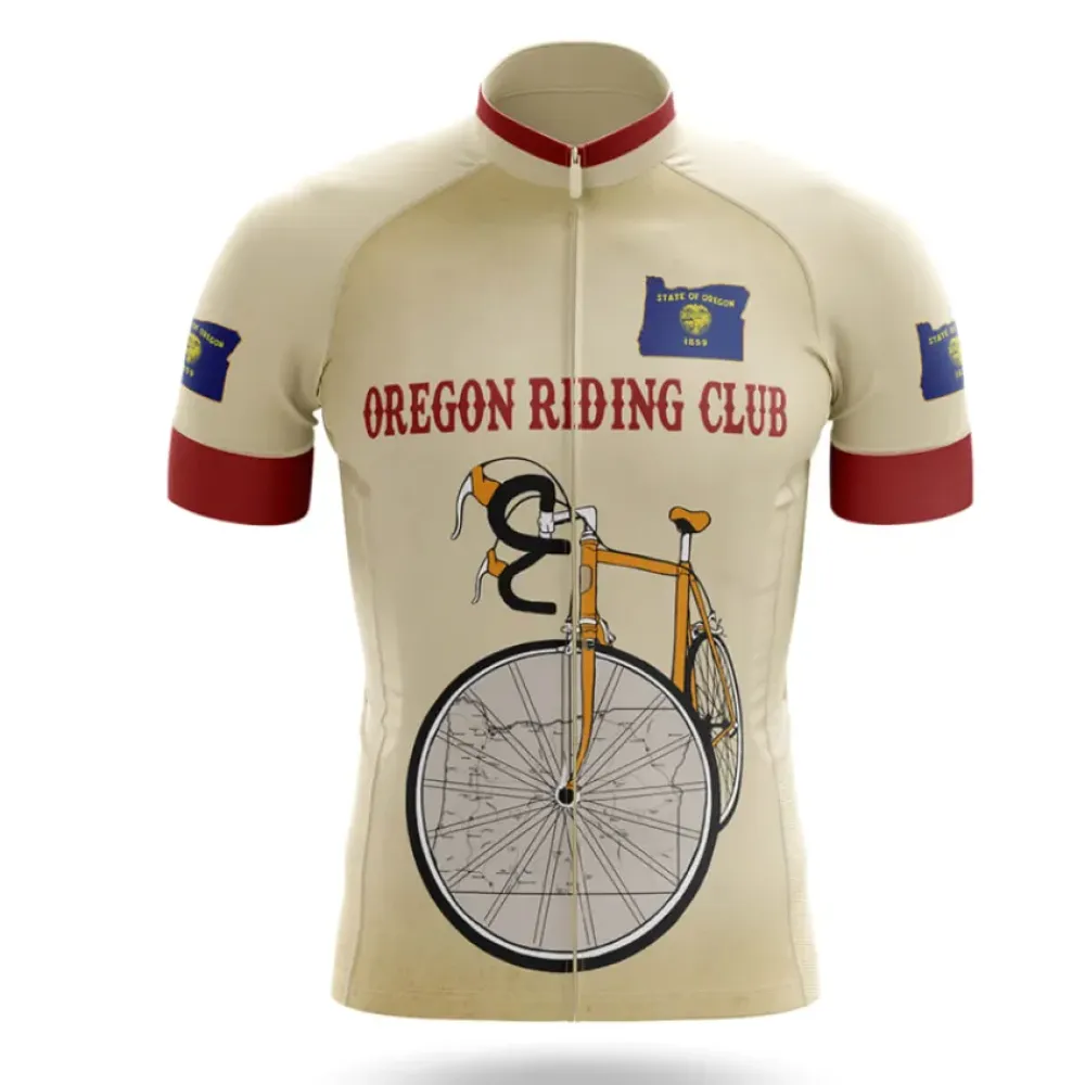 Oregon Riding Club Retro Style Cream/Burgundy/Blue