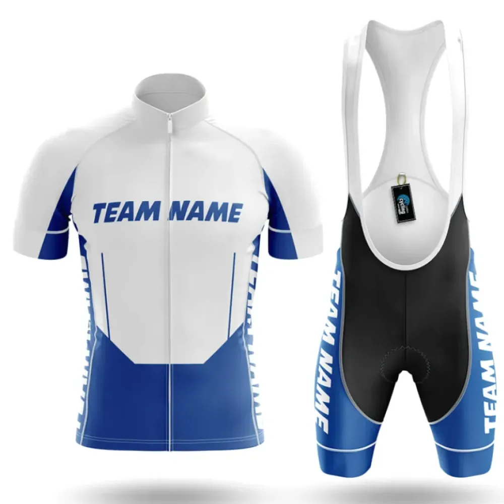 Cycling Kit Custom Team Name M9 Blue/White/Black