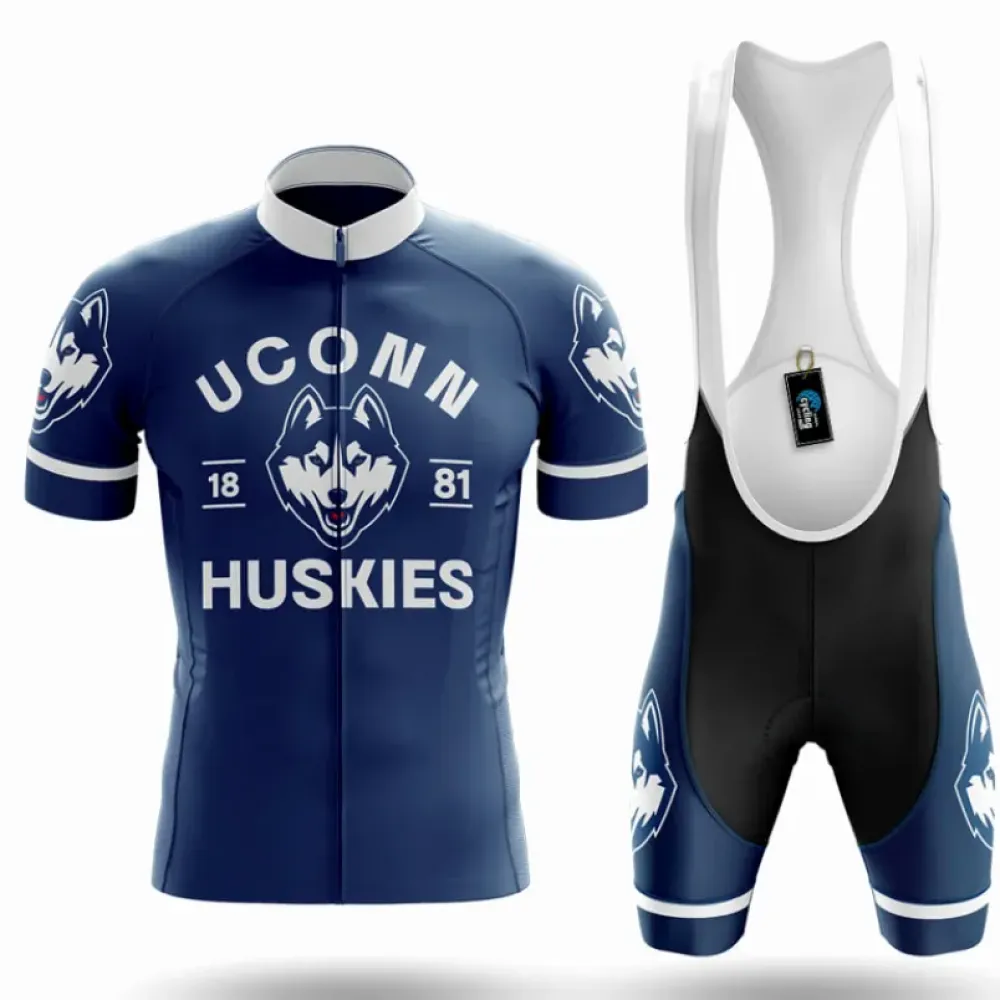 University of Connecticut 1881 Cycling Kit Full Set Navy/White/Black