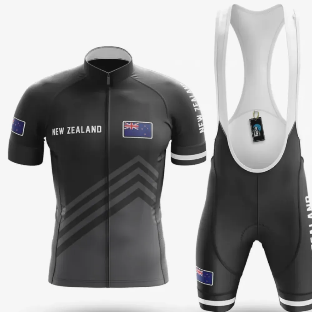 New Zealand S5 Cycling Kit Black/White/Grey