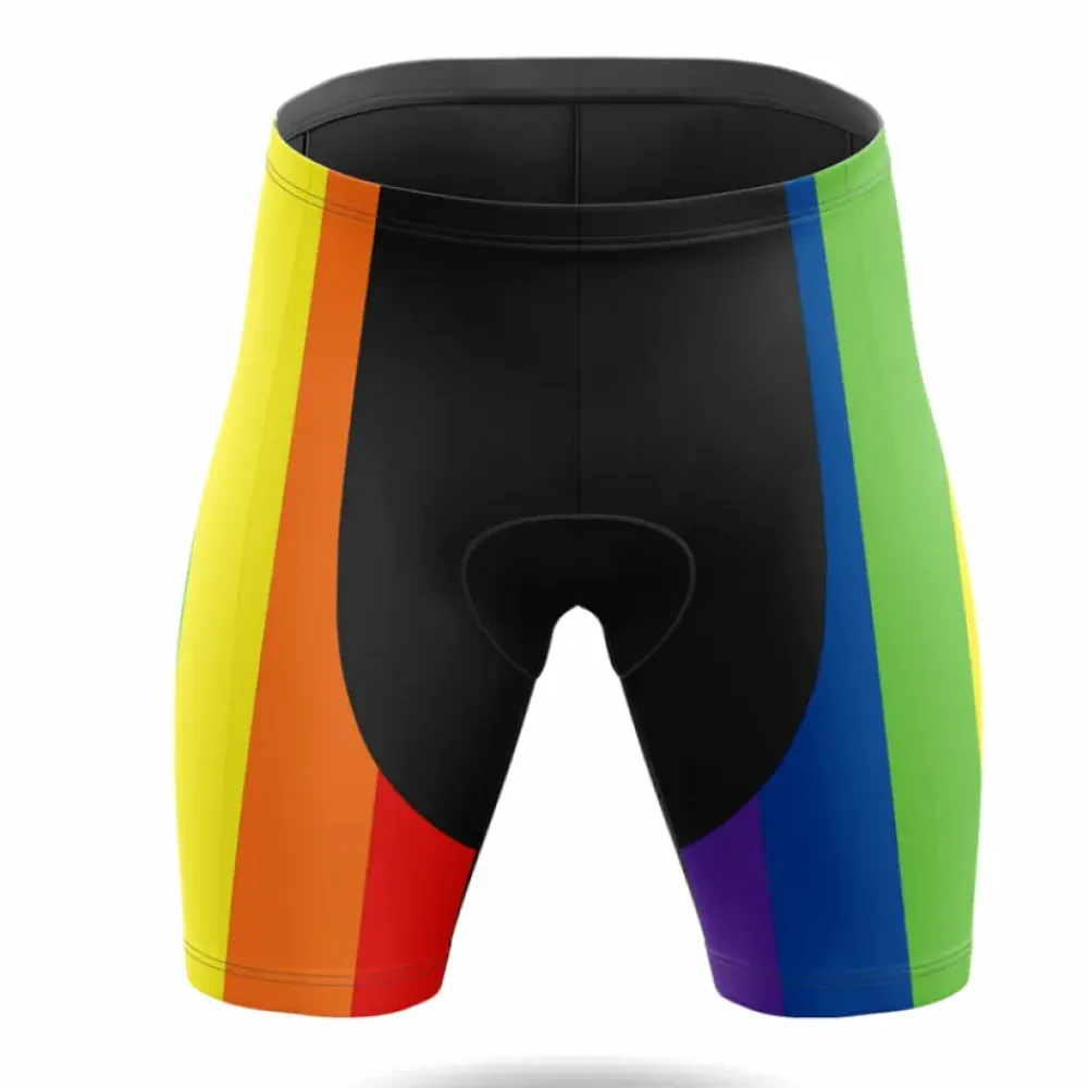 Ride With Pride Women Cycling Shorts Rainbow/Black/Green