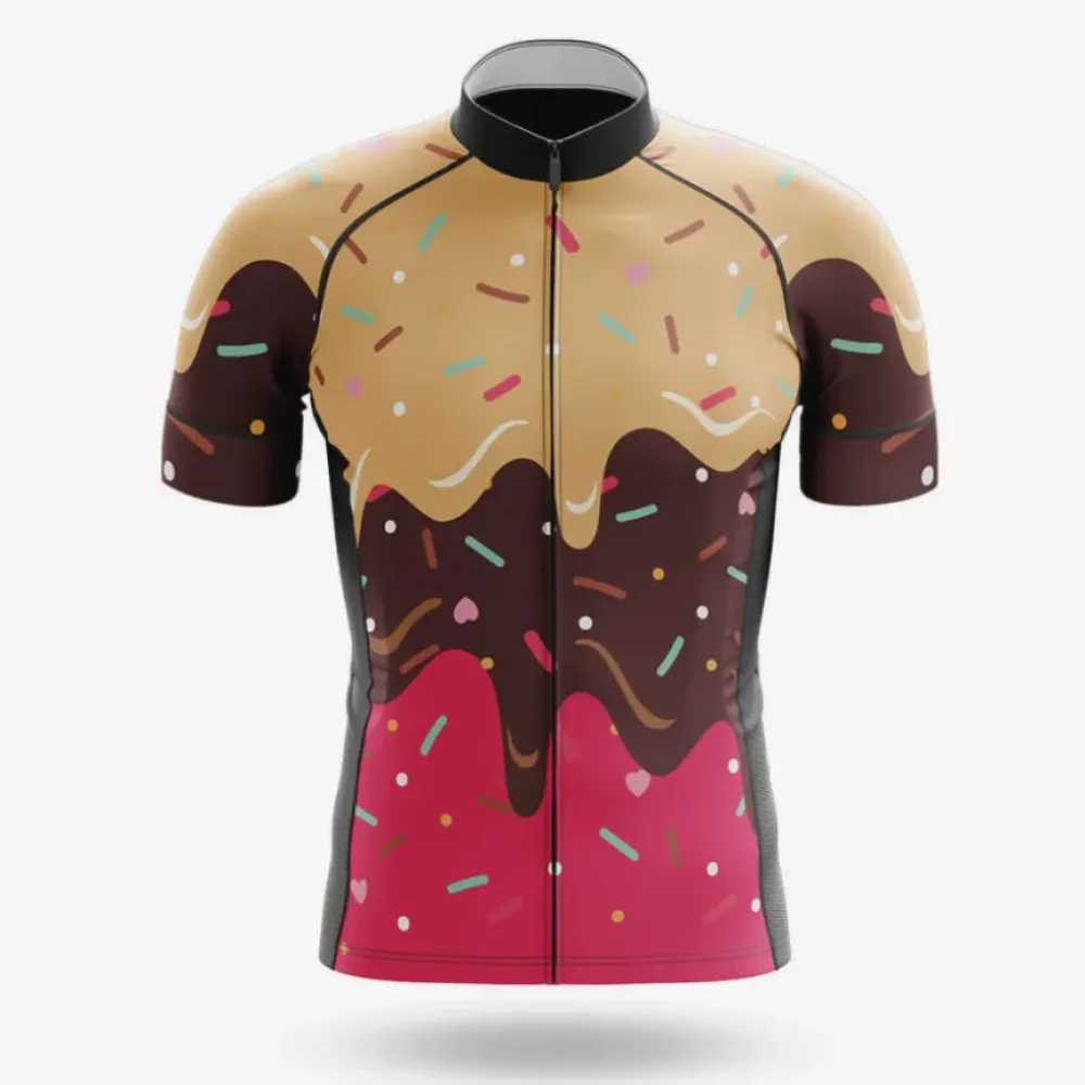Ice Cream Cycling Jersey Sprinkles Brown/Pink/Gold