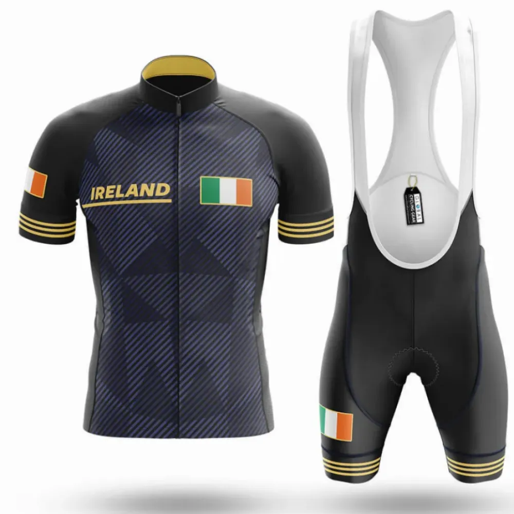 Ireland S2 Cycling Kit Full Set Black/Gold/White