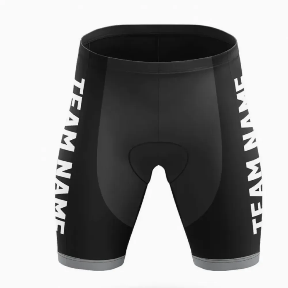 Custom Team Name M5 Women's Cycling Shorts Grey/Black/White