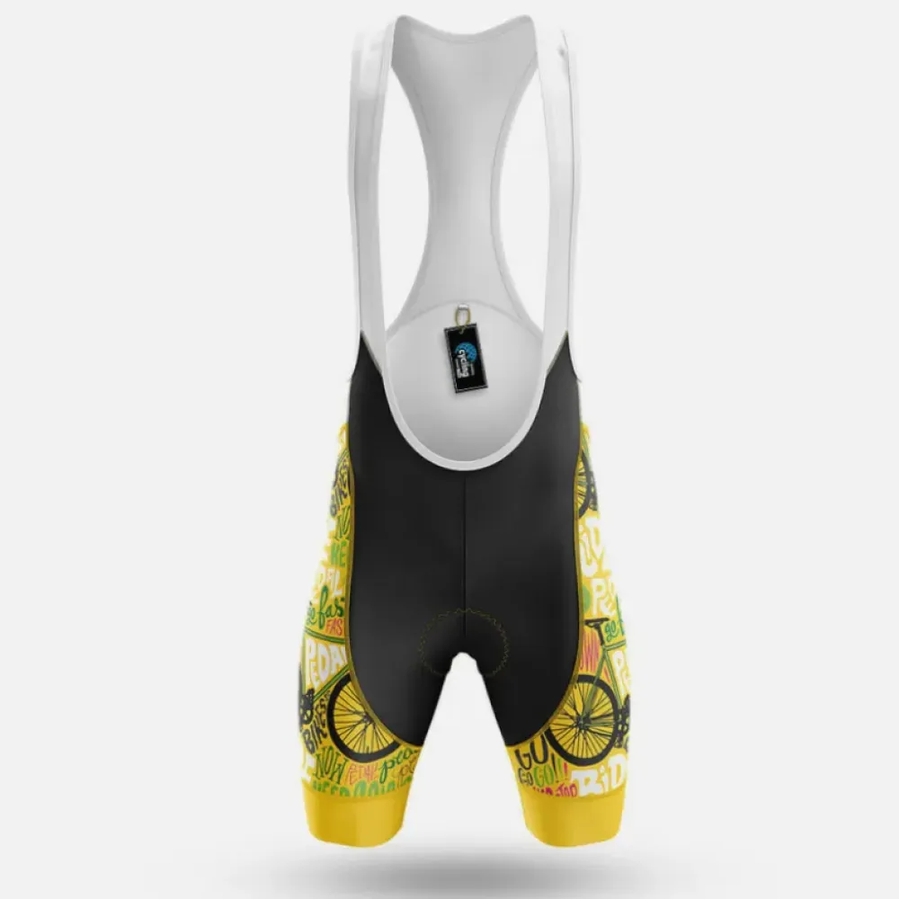 Cycling Bibs Never Stop Riding Yellow/Black/Green