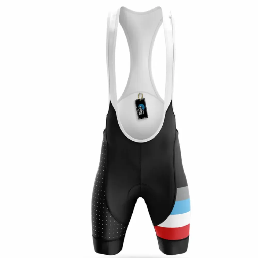 Cycling Bibs Retro Colors Feature Red/White/Blue