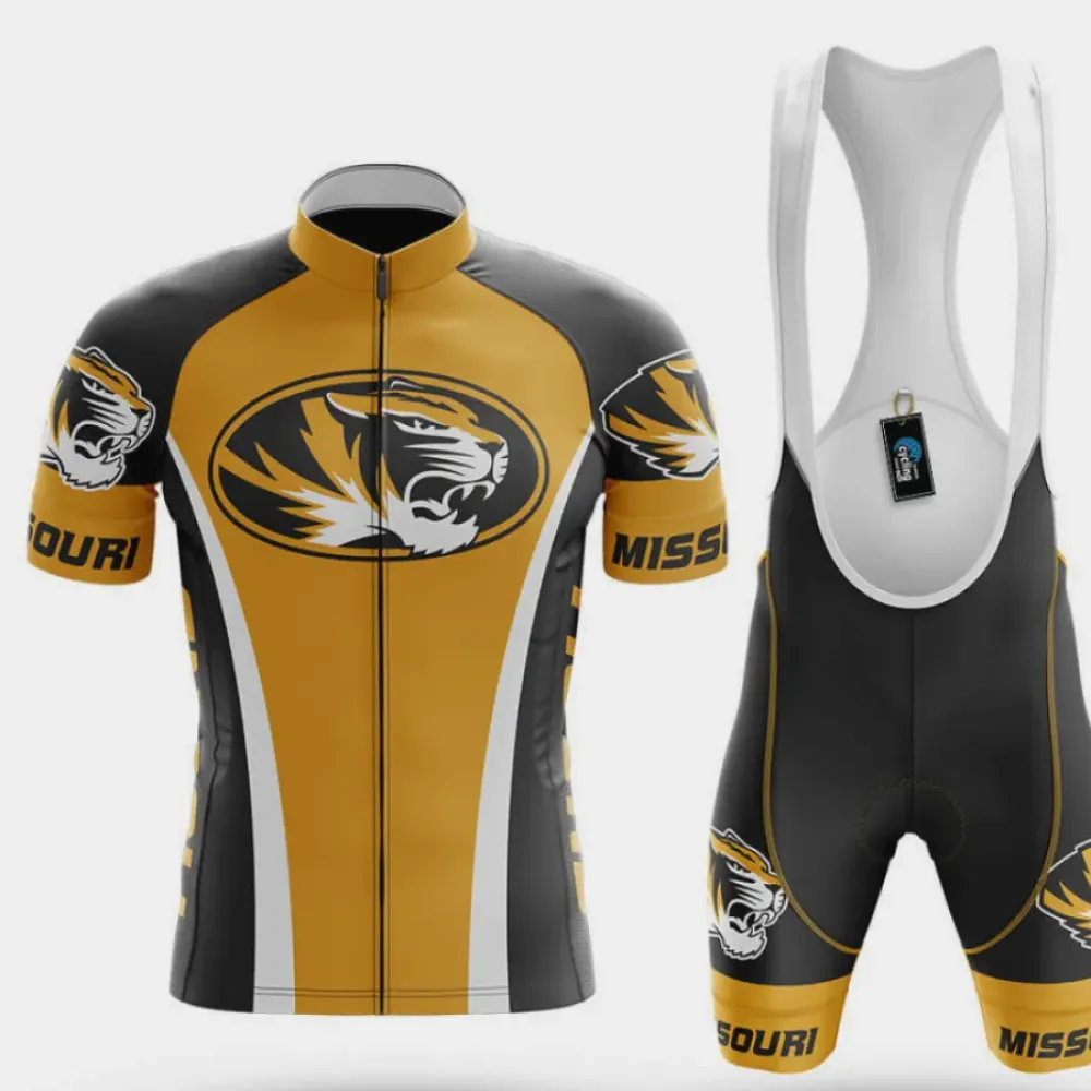 University of Missouri Cycling Kit Full Set Black/Gold/White