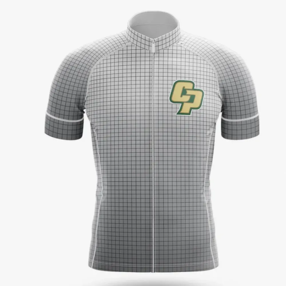 California Polytechnic State University Retro Cycling Jersey Gray/Green/White