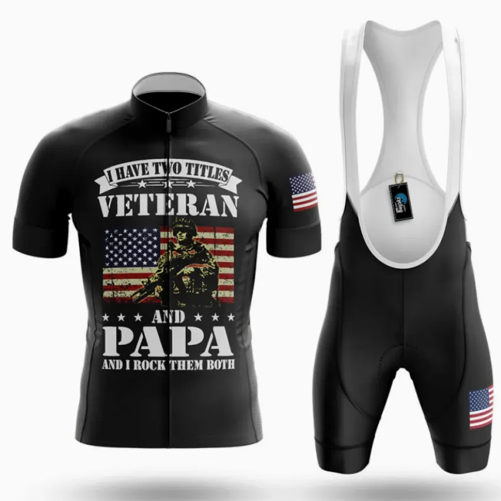 Cycling Kit Veteran Papa Black/White/Red