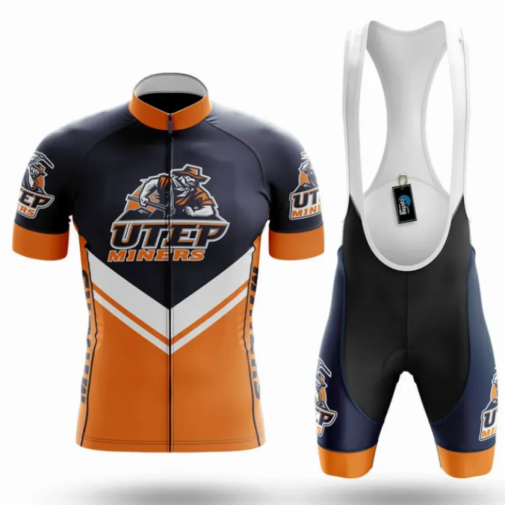 University of Texas Cycling Kit Full Set Ver.3 Miners Navy/Orange/White