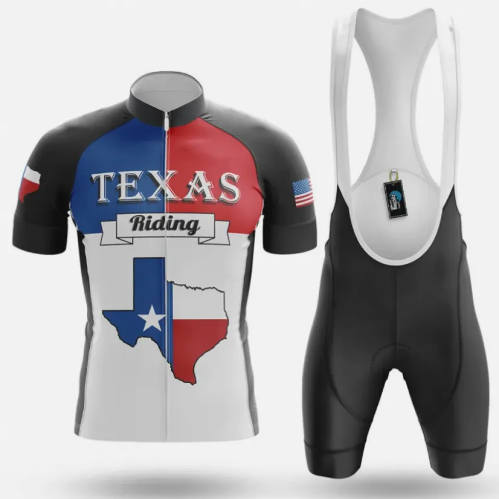 Texas Riding Cycling Kit Full Set American Flag Red/White/Blue