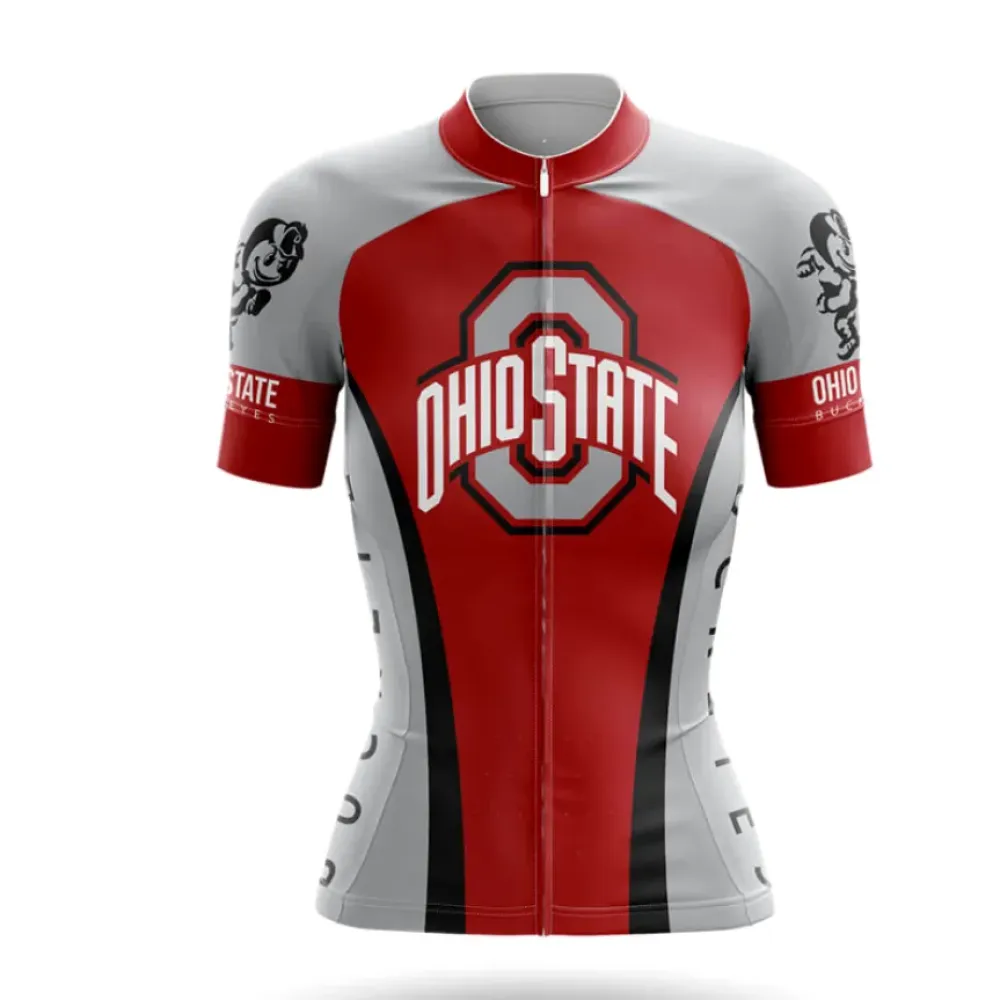 Ohio State University Women's Cycling Jersey Red/White/Grey