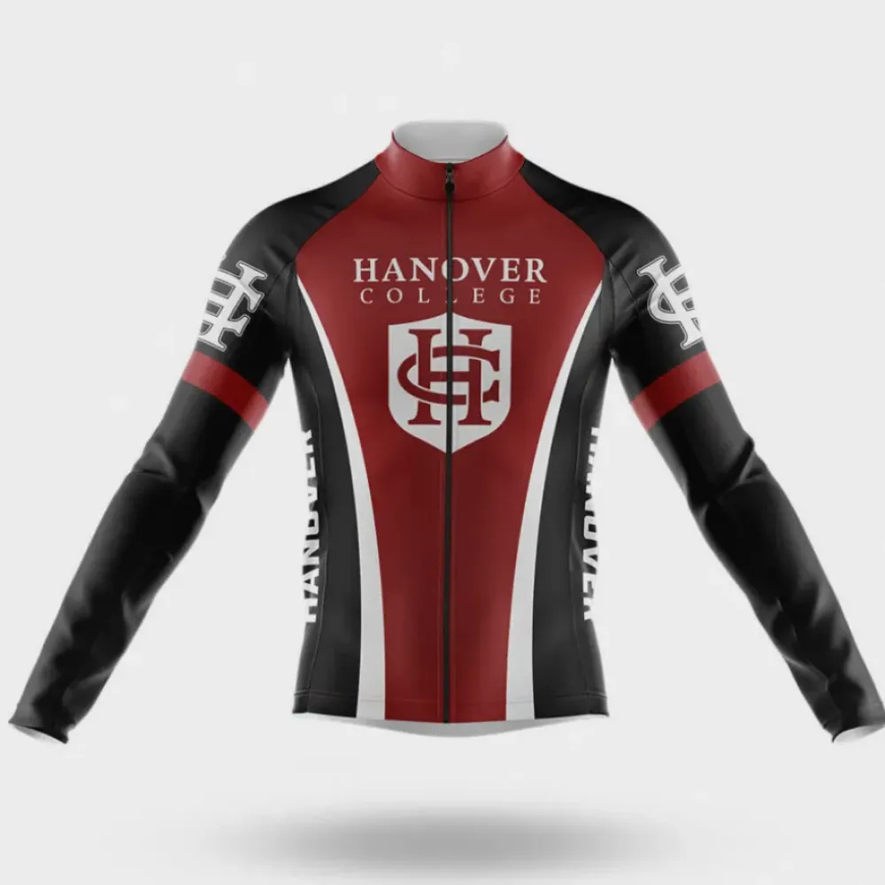 Hanover College Long Sleeve Cycling Jersey College Red/Black/White