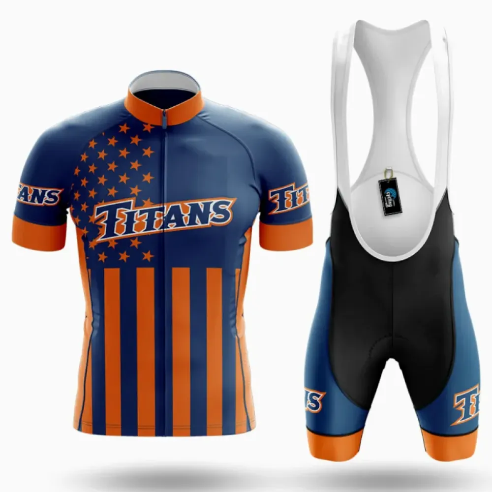 Titans Cycling Kit USA Flag Navy/Orange/White