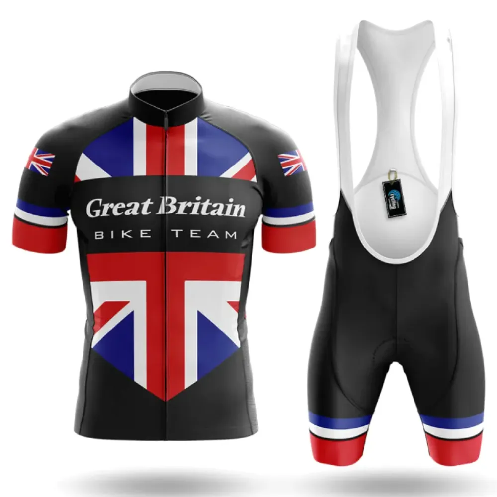 Great Britain Bike Team Cycling Kit Union Jack Black/Red/White