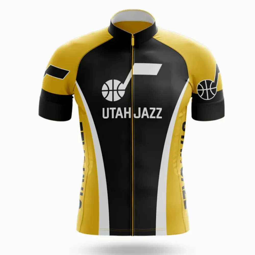 Utah Jazz Cycling Jersey Black/Yellow/White