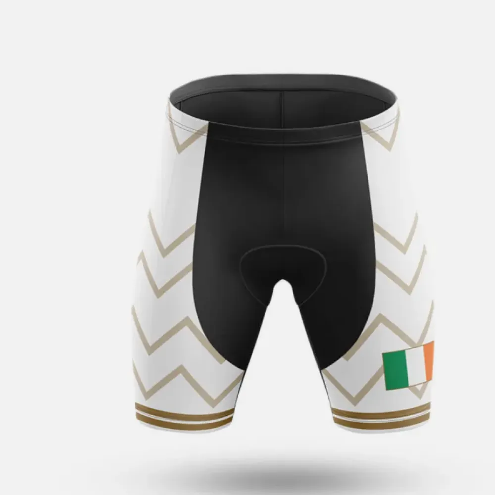 Ireland Women Cycling Shorts White/Gold/Irish Flag