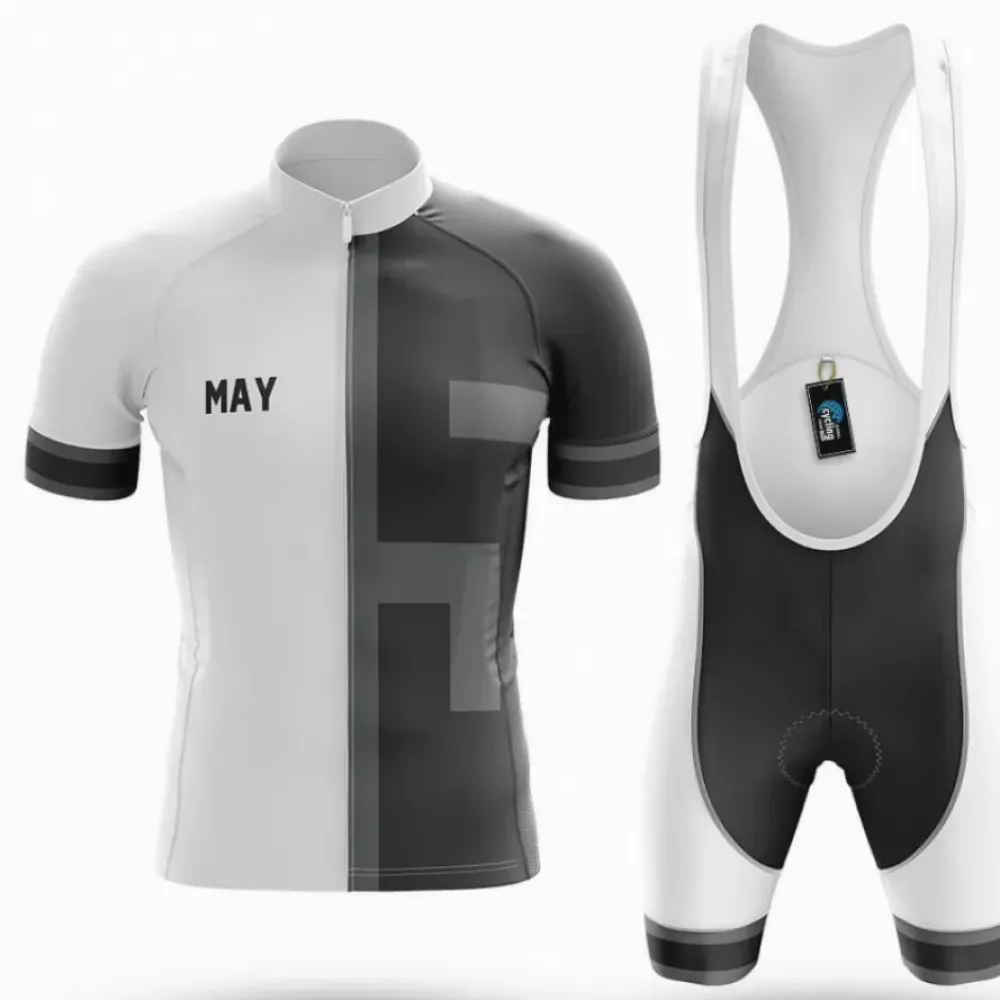 May Cycling Kit Breathable White/Black/Grey
