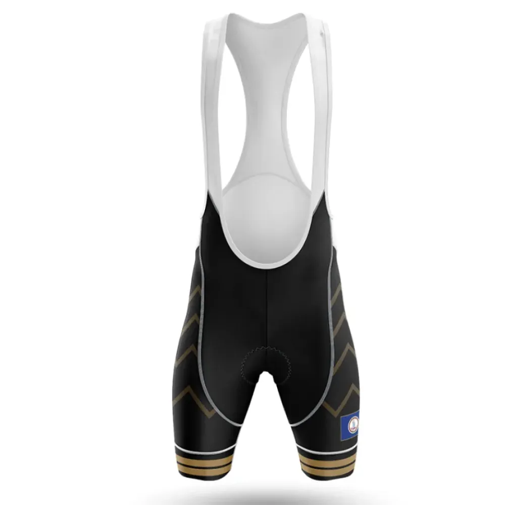 Virginia V17 Cycling Bibs Breathable Black/Gold/White