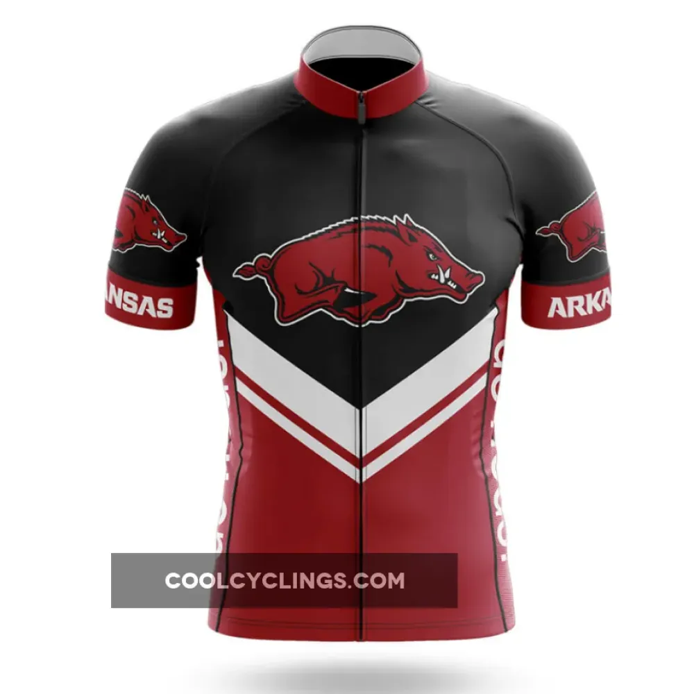 University of Arkansas Cycling Jersey Arkansas Razorbacks Black/Red/White