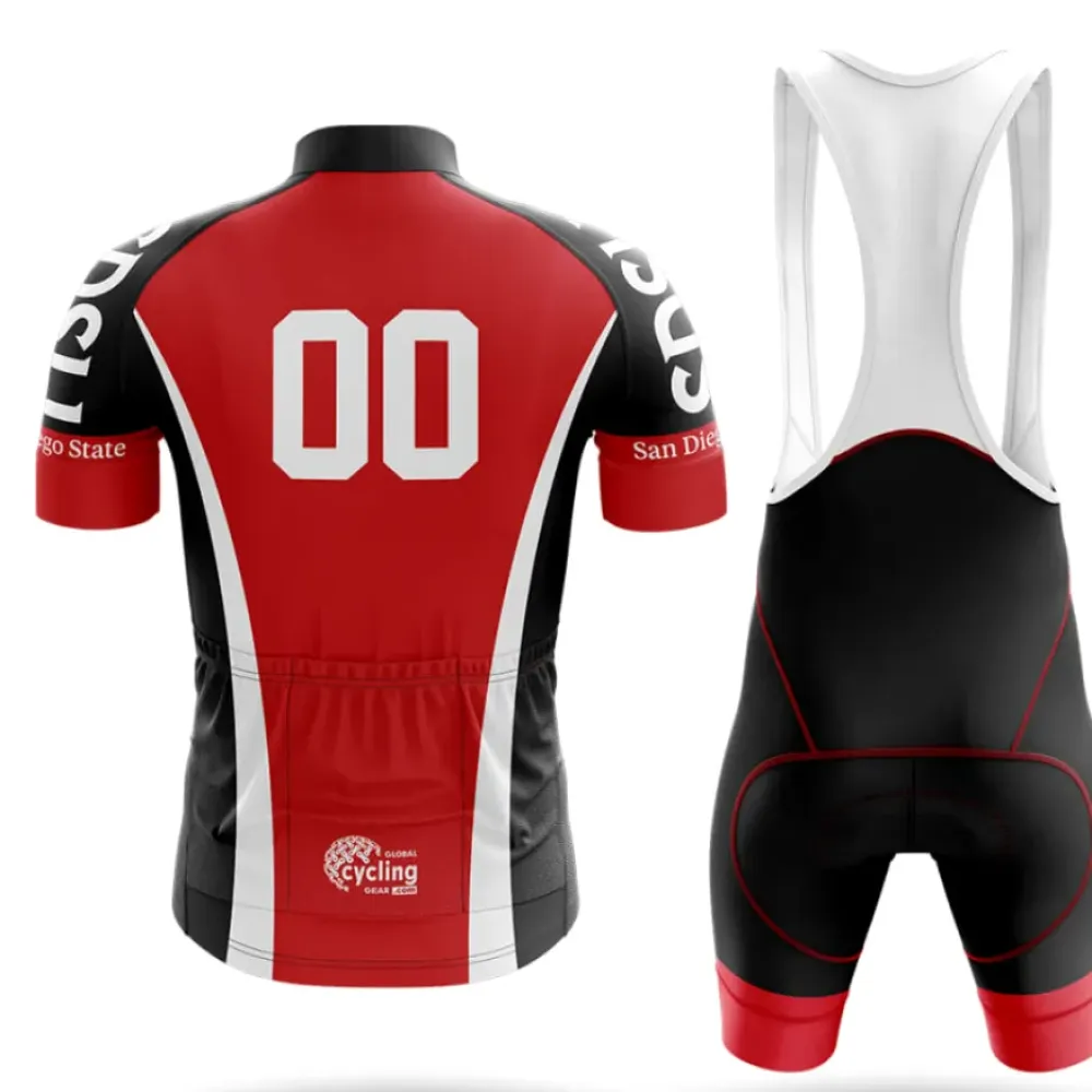 Global Cycling Gear San Diego State Red/Black/White