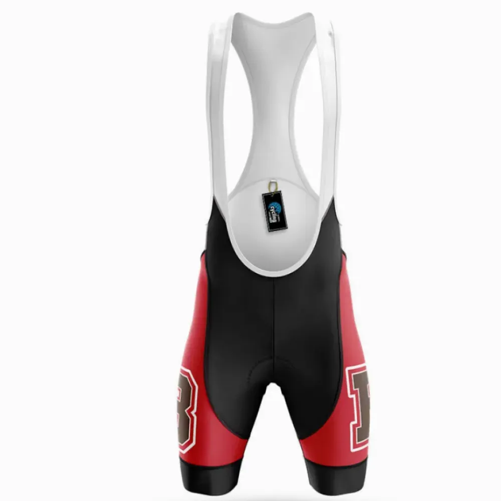 Brown University USA Cycling Bibs Comfortable Black/Red/Brown