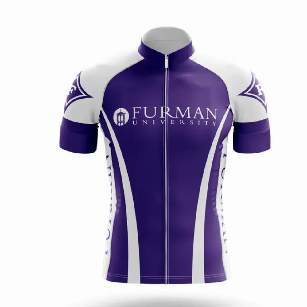 Furman University Cycling Jersey Purple/White/Purple