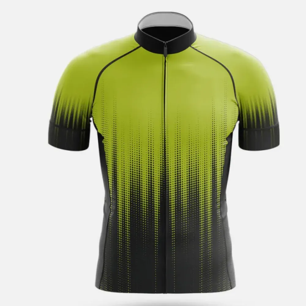 Performance Cycle Jersey Lime Green/Black/Yellow