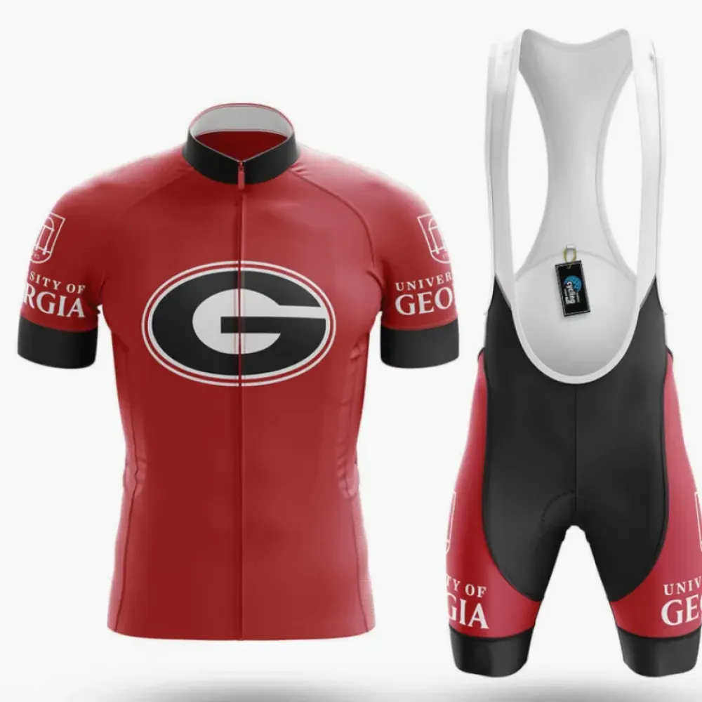 Georgia Dawgs Cycling Kit Full Set Red/Black/White