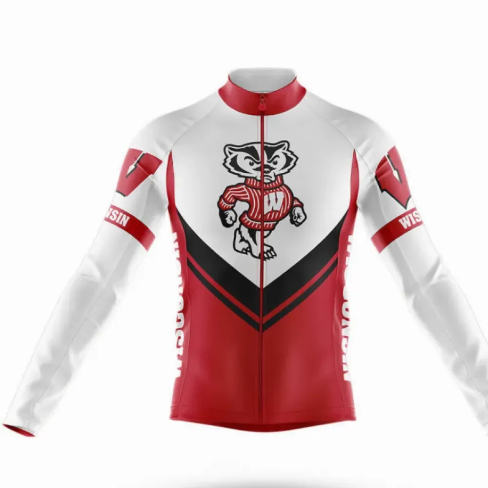 Wisconsin Badgers Cycling Jersey Red/White/Black