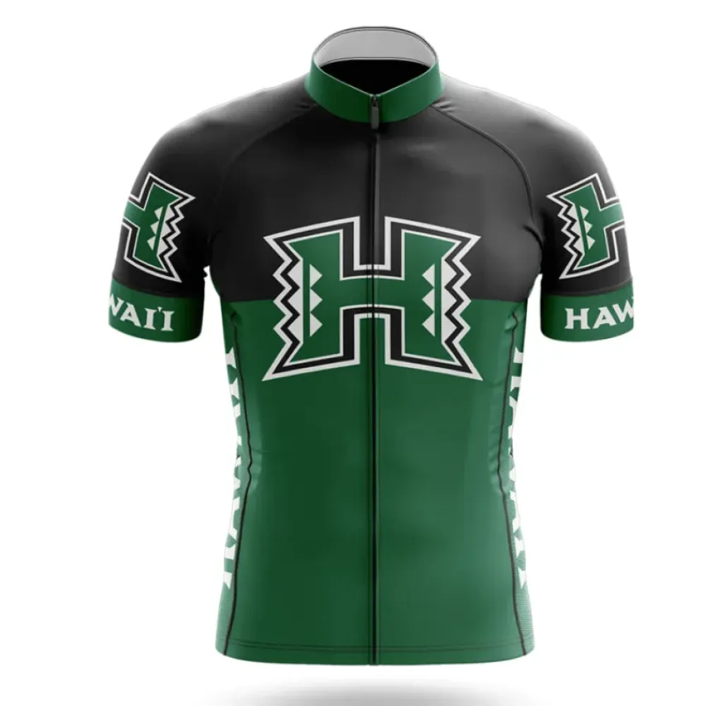 University of Hawaiʻi Mānoa Cycling Jersey Ver.2 Hawk Green/Black/White