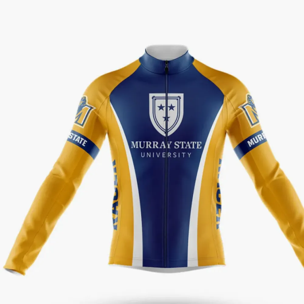 Murray State University Long Sleeve Cycling Jersey Navy/Gold/White